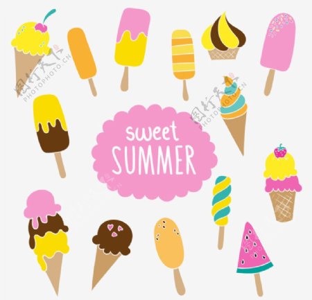 夏日美味冰淇淋图片
