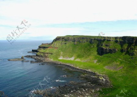 山水风景田园风光风景名胜建筑景观自然风景旅游印记北爱尔兰海边陡峭崖壁图片