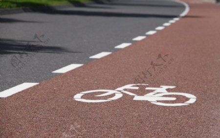 自行车专用车道标识图片