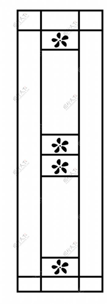 花朵线条移门图片