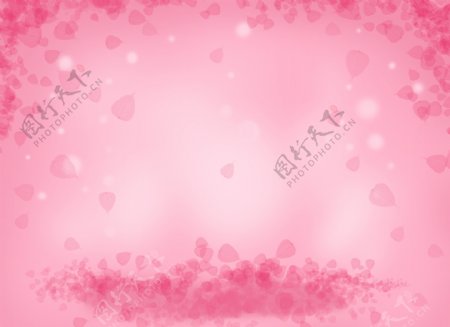 粉红心形浪漫背景图图片