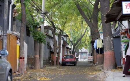 北京的胡同小道图片
