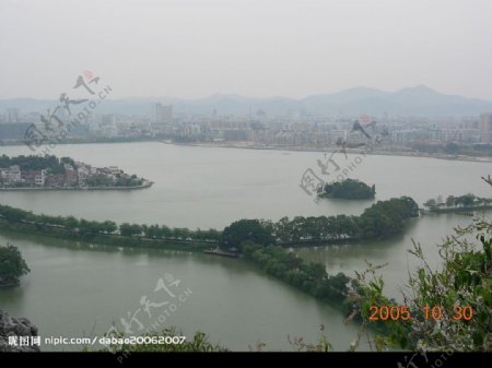 七星湖俯瞰图片