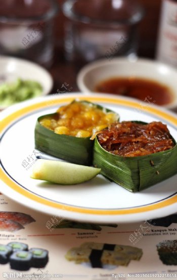 美食肉粽图片