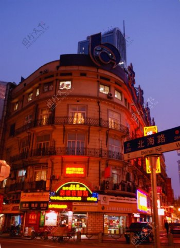 上海北海路夜景图片