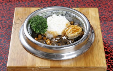 石锅鲜鲍捞饭图片