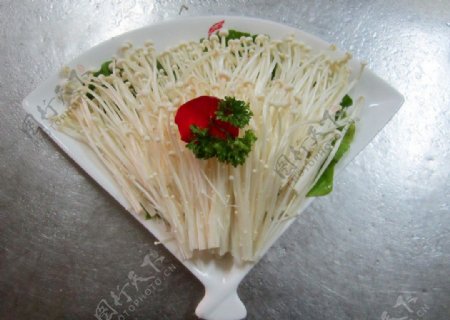 火锅涮菜金针菇图片