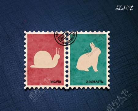 动物邮票邮戳图片