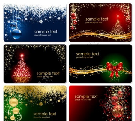 圣诞节卡片模板矢量图图片