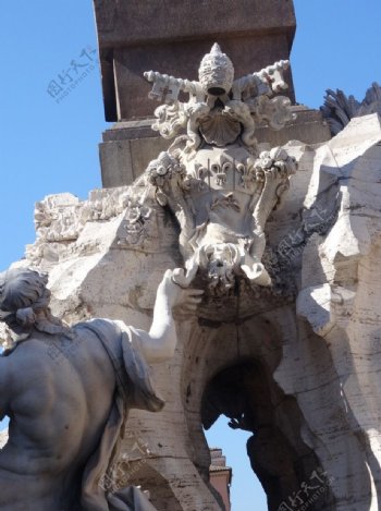 罗马四河喷泉图片