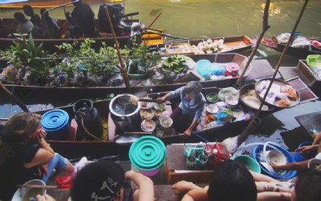 曼谷水上市场图片