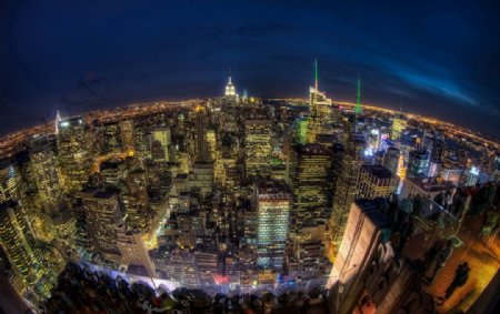 俯瞰曼哈顿全景图片