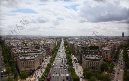 巴黎中心城区俯瞰图片