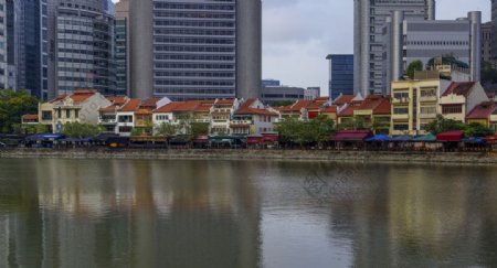 新加坡湖边高楼图片