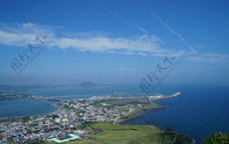 韩国济州岛日出峰图片