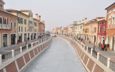 佛罗伦萨河道岸景图片