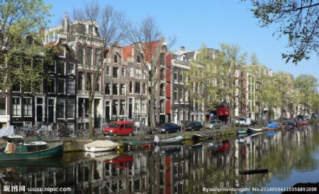 阿姆斯特丹皇帝運河岸景图片