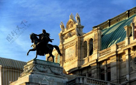 维也纳国家歌剧院雕像图片