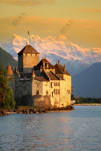 瑞士日内瓦湖西庸古堡图片