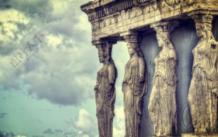 厄瑞克忒翁神庙女神柱图片