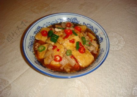麻辣豆腐炒肉片图片