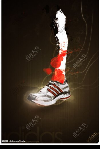 ADIDAS球鞋广告模板图片