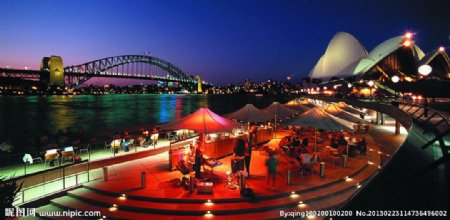 悉尼歌剧院夜色图片