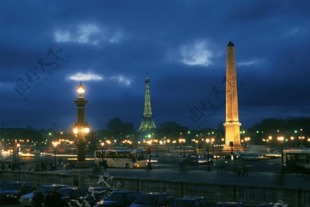 巴黎夜色图片