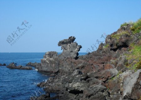 济州岛龙头岩风景图片