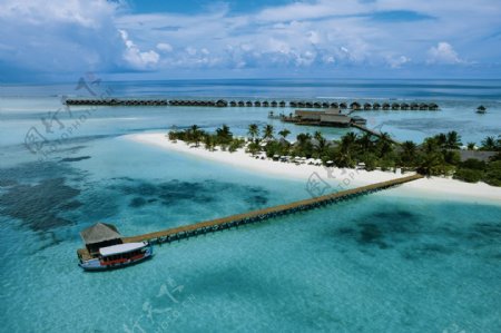 马尔代夫狄娃岛俯瞰图片