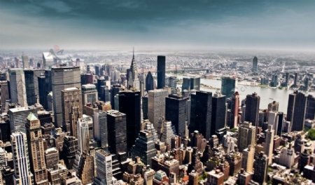 纽约都市俯瞰移轴摄影壁纸图片