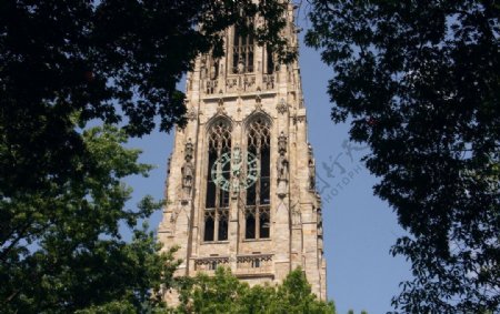 美国耶鲁大学的钟楼图片