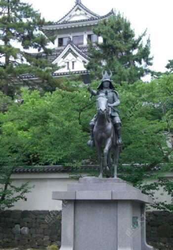 日本风光骑士雕塑图片