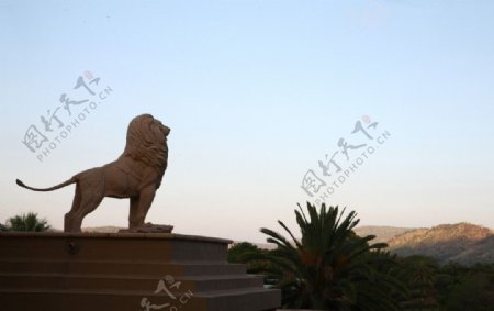 石狮子雕塑图片