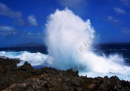 塞班岛喷水海岸图片