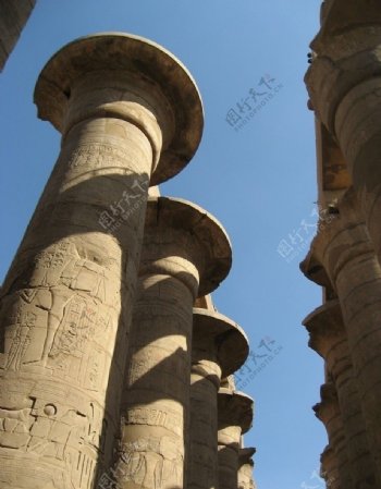 埃及神庙柱础图片