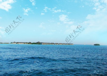 马尔代夫湖蓝的海图片