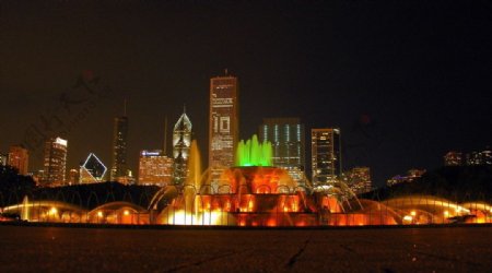芝加哥美丽的夜景图片