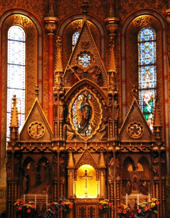 東歐匈牙利布達佩斯的教堂图片