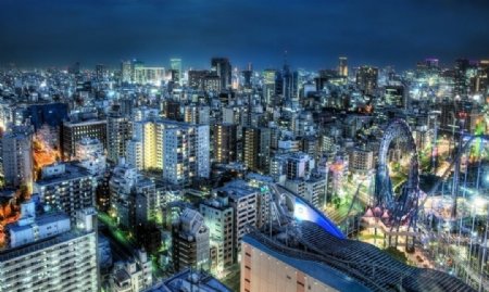 东京的黄昏美景图片