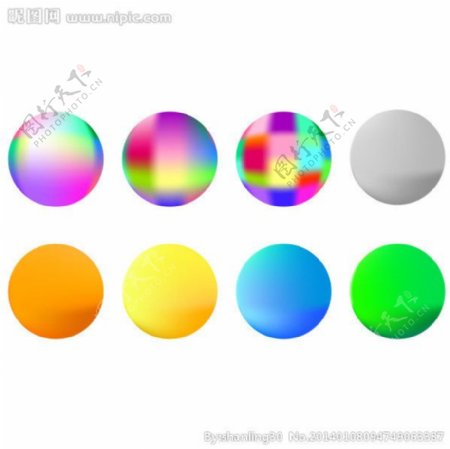 彩色立体球图片