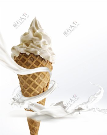 纯奶冰淇淋图片