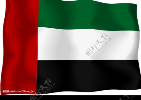 矢量阿拉伯联合酋长国国旗图片