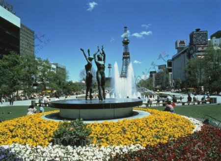 北海道扎幌市市中心街心花园图片