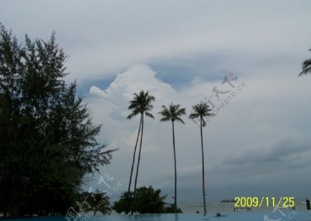 印尼民丹岛海边风光图片