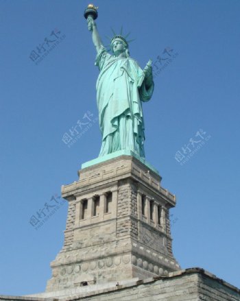 美国自由女神像雕塑摄影图片