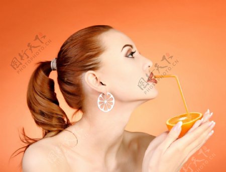 橙汁广告设计素材图片