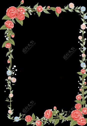 花卉边框设计图图片