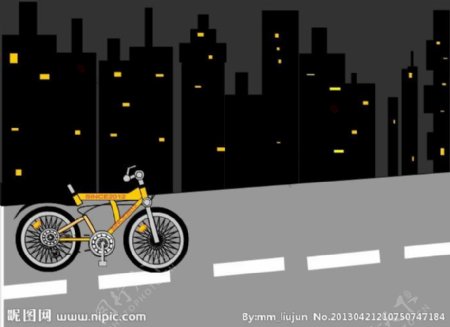 行驶自行车flash图片