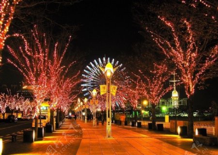 日本神户圣诞节之夜图片